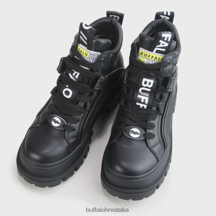 crno Buffalo aspha nc mid bootie ravne veganske |čizme TDD6T198